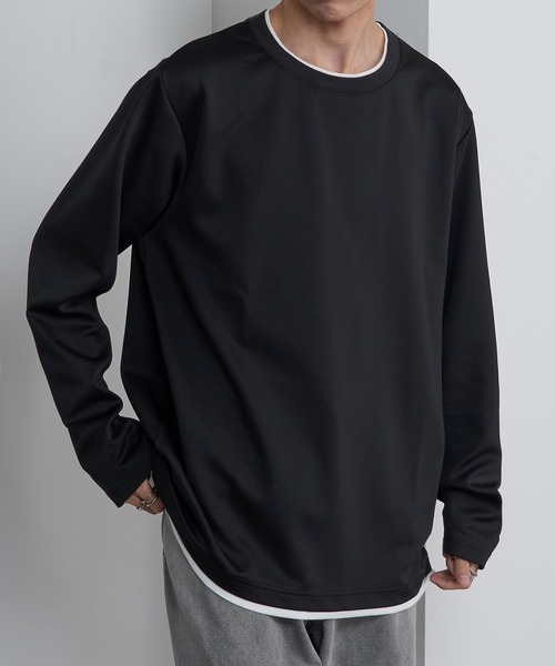 セール】【HAUS】ストレッチカルゼレイヤードTシャツ(Tシャツ セール】【HAUS】ストレッチカルゼレイヤードTシャツ(Tシャツ