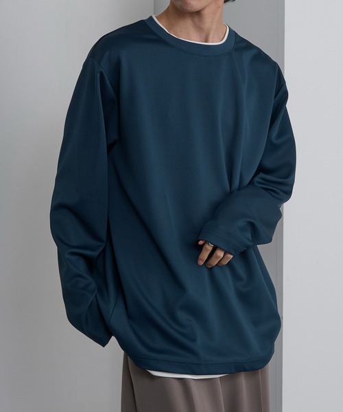 HAUS(ハウス)の「【HAUS】ストレッチカルゼレイヤードTシャツ(Tシャツ/カットソー・メンズ・ブルー/ブラック/ライトグレー・LL/L/M)」の20枚目の写真
