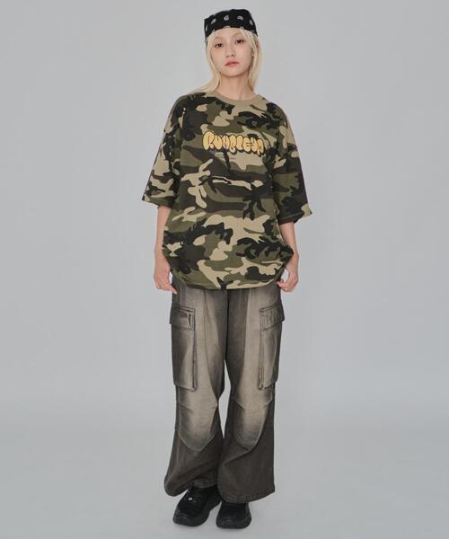 WEGO(ウィゴー)の「WEGO/カモフラグラフィックT(Tシャツ/カットソー・メンズ・グリーン/ピンク・MEDIUM/LARGE)」の7枚目の写真