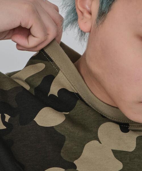 WEGO(ウィゴー)の「WEGO/カモフラグラフィックT(Tシャツ/カットソー・メンズ・グリーン/ピンク・MEDIUM/LARGE)」の11枚目の写真