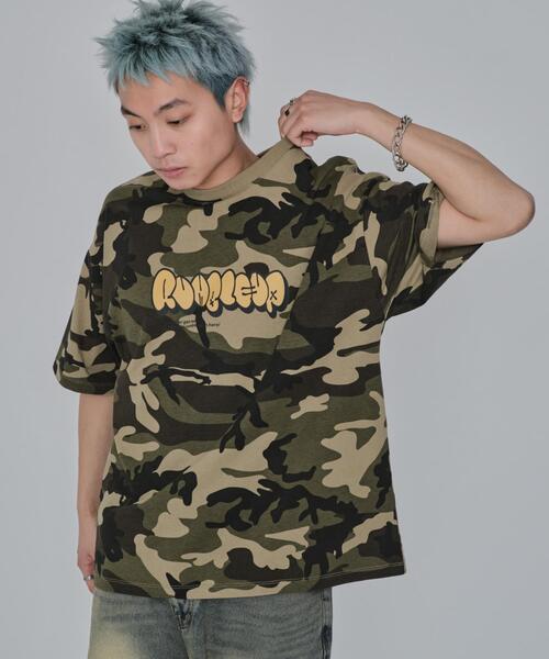 WEGO(ウィゴー)の「WEGO/カモフラグラフィックT(Tシャツ/カットソー・メンズ・グリーン/ピンク・MEDIUM/LARGE)」の13枚目の写真