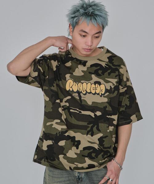 WEGO(ウィゴー)の「WEGO/カモフラグラフィックT(Tシャツ/カットソー・メンズ・グリーン/ピンク・MEDIUM/LARGE)」の14枚目の写真
