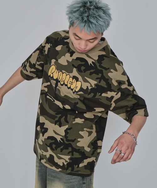 WEGO(ウィゴー)の「WEGO/カモフラグラフィックT(Tシャツ/カットソー・メンズ・グリーン/ピンク・MEDIUM/LARGE)」の15枚目の写真