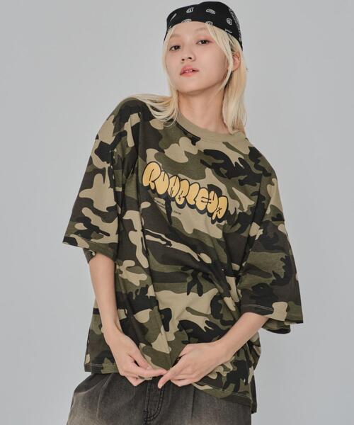WEGO(ウィゴー)の「WEGO/カモフラグラフィックT(Tシャツ/カットソー・メンズ・グリーン/ピンク・MEDIUM/LARGE)」の19枚目の写真