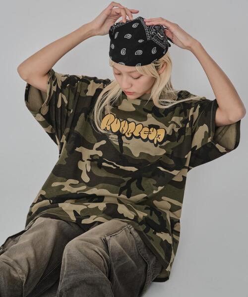 WEGO(ウィゴー)の「WEGO/カモフラグラフィックT(Tシャツ/カットソー・メンズ・グリーン/ピンク・MEDIUM/LARGE)」の20枚目の写真