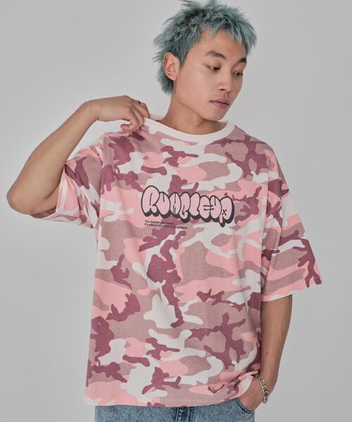 WEGO(ウィゴー)の「WEGO/カモフラグラフィックT(Tシャツ/カットソー・メンズ・グリーン/ピンク・MEDIUM/LARGE)」の22枚目の写真