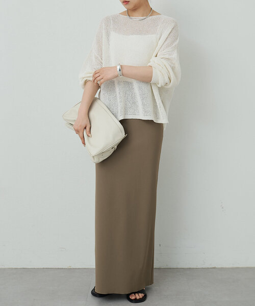 GALLARDAGALANTE（ガリャルダガランテ）の「リネンメッシュプルオーバー（ニット/セーター・レディース・ホワイト/ベージュ/ブラック/ブルー・FREE）」の8枚目の写真