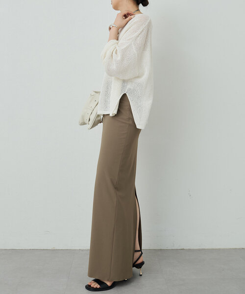 GALLARDAGALANTE（ガリャルダガランテ）の「リネンメッシュプルオーバー（ニット/セーター・レディース・ホワイト/ベージュ/ブラック/ブルー・FREE）」の9枚目の写真