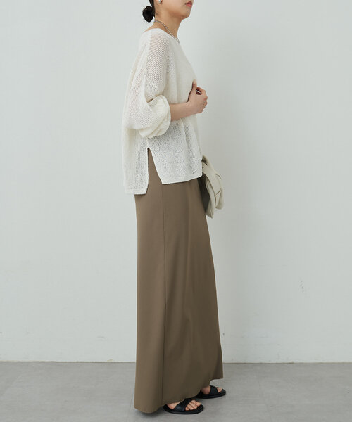 GALLARDAGALANTE（ガリャルダガランテ）の「リネンメッシュプルオーバー（ニット/セーター・レディース・ホワイト/ベージュ/ブラック/ブルー・FREE）」の10枚目の写真