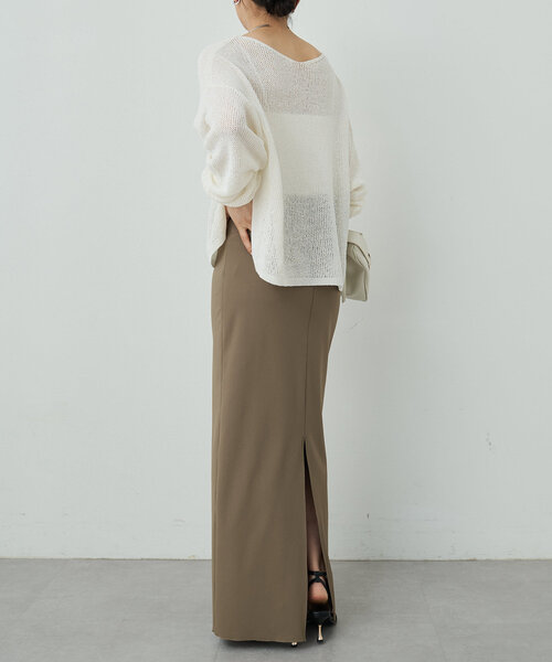 GALLARDAGALANTE（ガリャルダガランテ）の「リネンメッシュプルオーバー（ニット/セーター・レディース・ホワイト/ベージュ/ブラック/ブルー・FREE）」の11枚目の写真