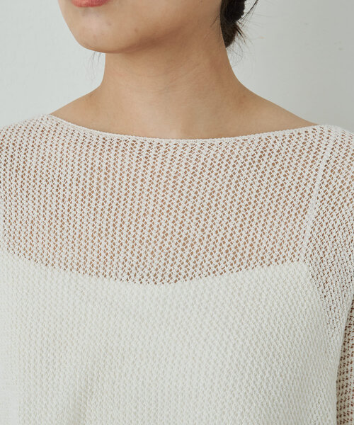 GALLARDAGALANTE（ガリャルダガランテ）の「リネンメッシュプルオーバー（ニット/セーター・レディース・ホワイト/ベージュ/ブラック/ブルー・FREE）」の16枚目の写真