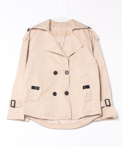 BLANC FICELLE(ブランフィセル)の「ショート丈 トレンチコート(トレンチコート・レディース・ベージュ/ライトベージュ・L/S/M/XL)」の7枚目の写真