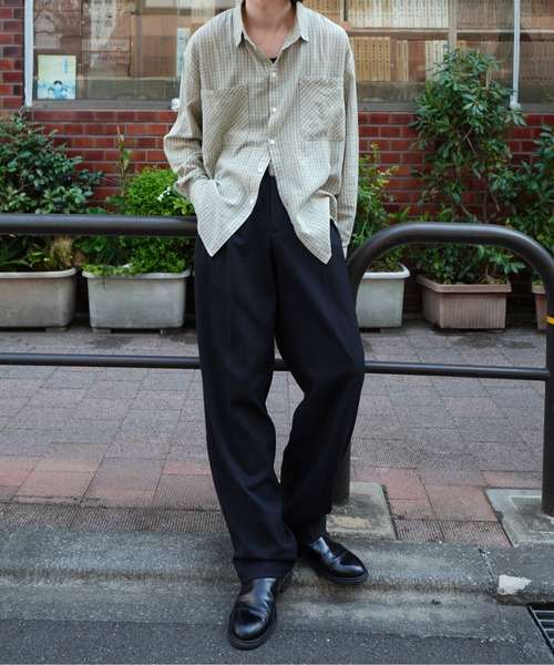 Noen(ノエン)の「グラフチェックシャツ(シャツ/ブラウス・メンズ・オレンジ/グリーン・FREE)」の4枚目の写真