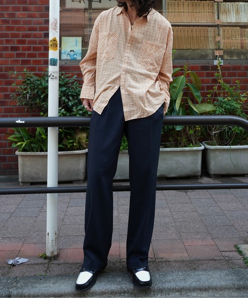 Noen(ノエン)の「グラフチェックシャツ(シャツ/ブラウス・メンズ・オレンジ/グリーン・FREE)」の7枚目の写真