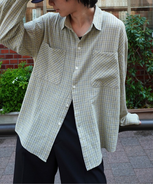 Noen(ノエン)の「グラフチェックシャツ(シャツ/ブラウス・メンズ・オレンジ/グリーン・FREE)」の17枚目の写真