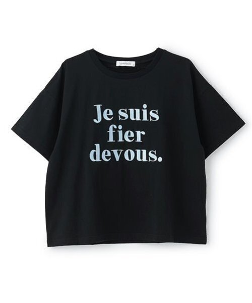 LOVETOXIC（ラブトキシック）の「【GOODPRICE】【綿100％】フレンチロゴ990半T（Tシャツ/カットソー・キッズ・オフホワイト/サックスブルー/ブラック/イエロー・L:160cm/S:140cm/M:150cm）」の6枚目の写真