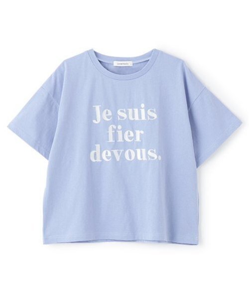 LOVETOXIC（ラブトキシック）の「【GOODPRICE】【綿100％】フレンチロゴ990半T（Tシャツ/カットソー・キッズ・オフホワイト/サックスブルー/ブラック/イエロー・L:160cm/S:140cm/M:150cm）」の7枚目の写真