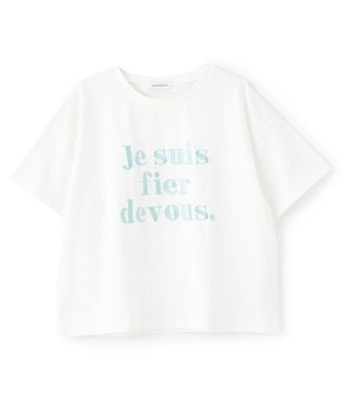 LOVETOXIC（ラブトキシック）の「【GOODPRICE】【綿100％】フレンチロゴ990半T（Tシャツ/カットソー・キッズ・オフホワイト/サックスブルー/ブラック/イエロー・L:160cm/S:140cm/M:150cm）」の8枚目の写真