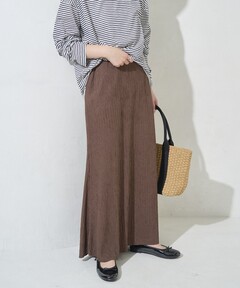 セール】ストライプギャバ ラップロングスカート（スカート）｜BACCA
