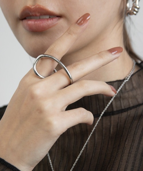 abaskdesign(アバスクデザイン)の「金属アレルギー対応 2WAY ダブルフィンガーリング(リング・レディース・ゴールド/シルバー・16号)」の13枚目の写真