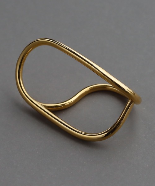 abaskdesign(アバスクデザイン)の「金属アレルギー対応 2WAY ダブルフィンガーリング(リング・レディース・ゴールド/シルバー・16号)」の8枚目の写真