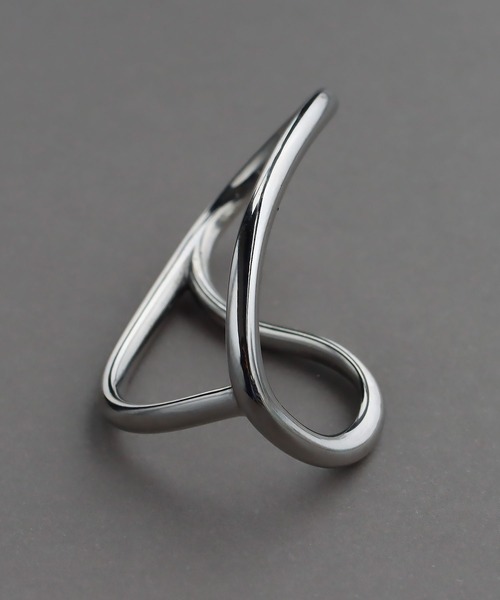 abaskdesign(アバスクデザイン)の「金属アレルギー対応 2WAY ダブルフィンガーリング(リング・レディース・ゴールド/シルバー・16号)」の7枚目の写真