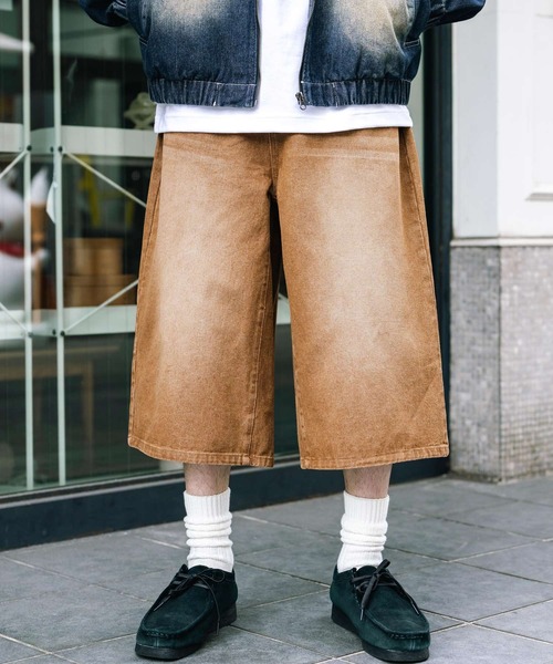 jeepストリートデニムパンツハーフパンツショートパンツレトロ ロッキーモンロー Rocky Monroe ショートパンツ デニム バギー