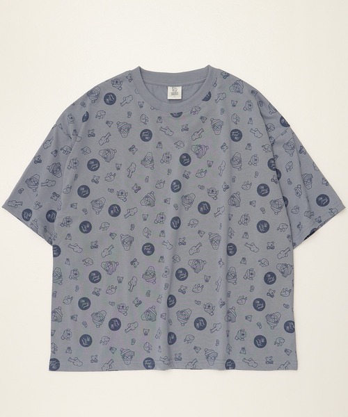 ALWAYS GOOD TIME（オルウェイズグッドタイム）の「【Where's Wally/ウォーリーを探せ】天竺 総柄/ワンポイント刺繍 WIDEシルエット 半袖Tシャツ（Tシャツ/カットソー・レディース・グレー系/ブルー系/ホワイト×レッド/サンドベージュ・M/L）」の11枚目の写真