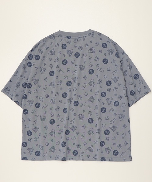 ALWAYS GOOD TIME（オルウェイズグッドタイム）の「【Where's Wally/ウォーリーを探せ】天竺 総柄/ワンポイント刺繍 WIDEシルエット 半袖Tシャツ（Tシャツ/カットソー・レディース・グレー系/ブルー系/ホワイト×レッド/サンドベージュ・M/L）」の12枚目の写真