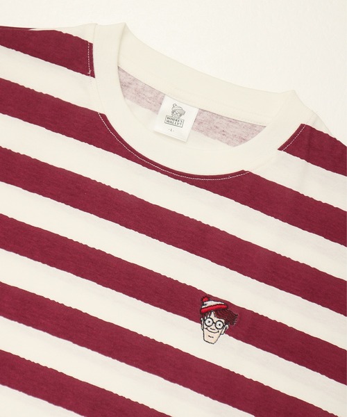ALWAYS GOOD TIME（オルウェイズグッドタイム）の「【Where's Wally/ウォーリーを探せ】天竺 総柄/ワンポイント刺繍 WIDEシルエット 半袖Tシャツ（Tシャツ/カットソー・レディース・グレー系/ブルー系/ホワイト×レッド/サンドベージュ・M/L）」の22枚目の写真