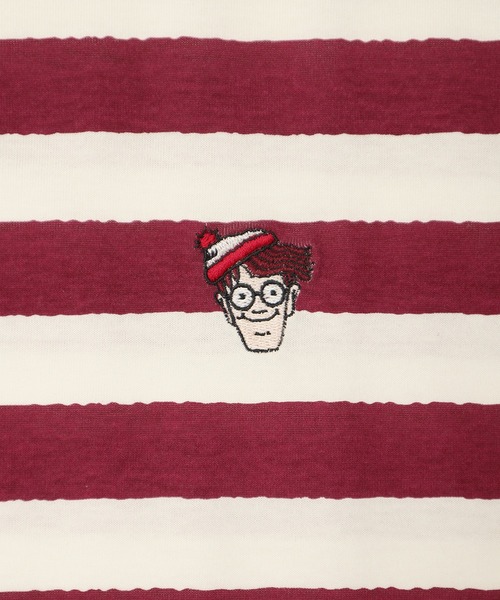 ALWAYS GOOD TIME（オルウェイズグッドタイム）の「【Where's Wally/ウォーリーを探せ】天竺 総柄/ワンポイント刺繍 WIDEシルエット 半袖Tシャツ（Tシャツ/カットソー・レディース・グレー系/ブルー系/ホワイト×レッド/サンドベージュ・M/L）」の16枚目の写真