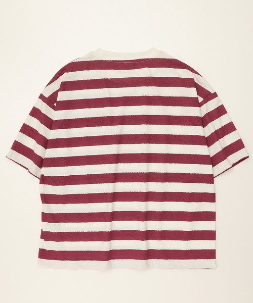 ALWAYS GOOD TIME（オルウェイズグッドタイム）の「【Where's Wally/ウォーリーを探せ】天竺 総柄/ワンポイント刺繍 WIDEシルエット 半袖Tシャツ（Tシャツ/カットソー・レディース・グレー系/ブルー系/ホワイト×レッド/サンドベージュ・M/L）」の6枚目の写真