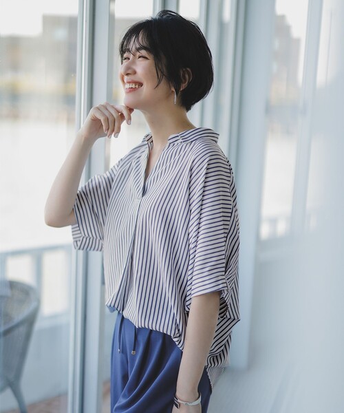 新品未使用タグ付き】ohga FLEUR ブラウス 半袖 ブラック - メルカリ