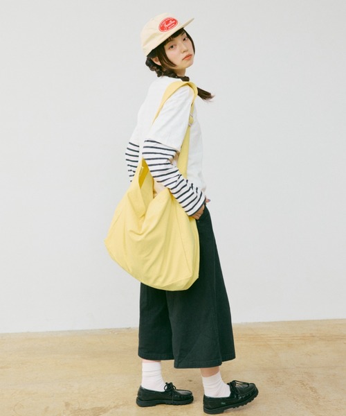 INTER FACTORY（インターファクトリー）の「HIROKI - ビックキャンバスショルダーバッグ made in INTERFACTORY（ショルダーバッグ・メンズ・グリーン/イエロー・FREE）」の10枚目の写真