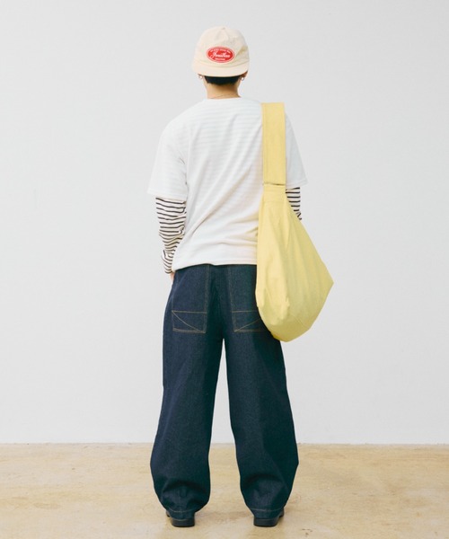 INTER FACTORY（インターファクトリー）の「HIROKI - ビックキャンバスショルダーバッグ made in INTERFACTORY（ショルダーバッグ・メンズ・グリーン/イエロー・FREE）」の15枚目の写真