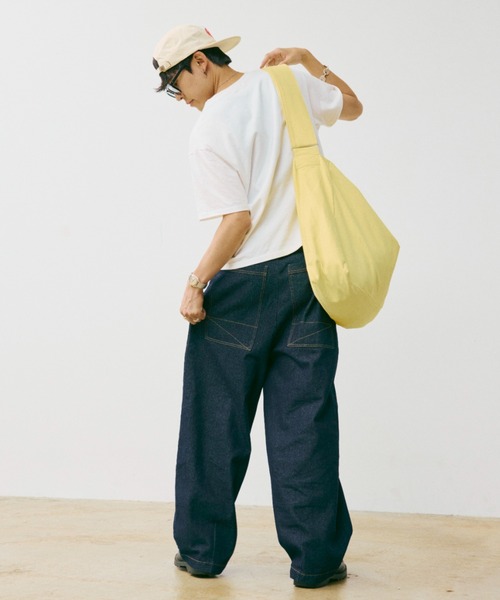 INTER FACTORY（インターファクトリー）の「HIROKI - ビックキャンバスショルダーバッグ made in INTERFACTORY（ショルダーバッグ・メンズ・グリーン/イエロー・FREE）」の19枚目の写真