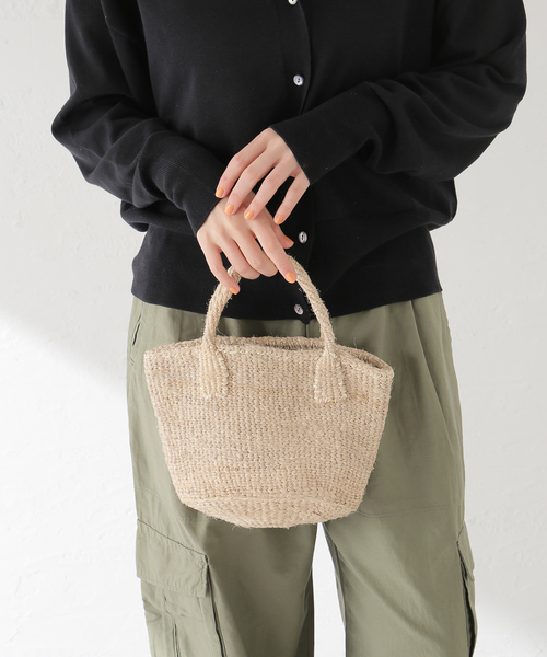 B.C STOCK（ベーセーストック）の「AFRICAN SQUARE/アフリカンスクエア タイタバスケット S（ハンドバッグ・レディース・ホワイト・FREE）」の8枚目の写真