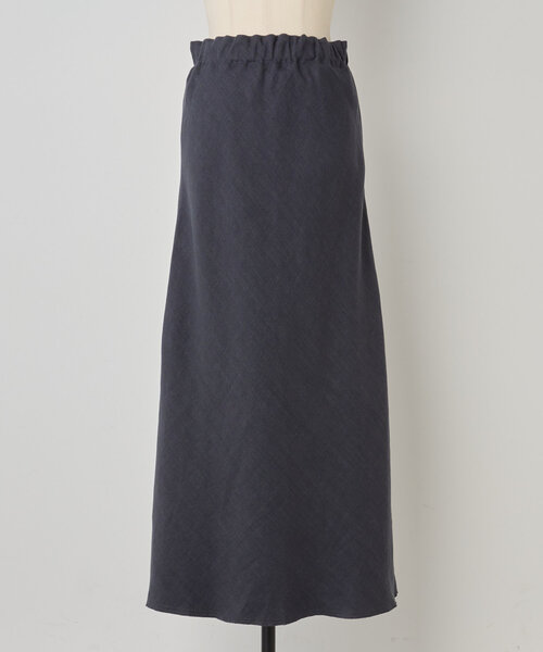 BEARDSLEY(ビアズリー)の「《15 quinze》リネンバイヤススカート(スカート・レディース・ベージュ/グレー・FREE)」の3枚目の写真