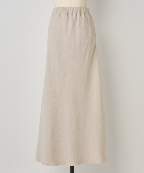 BEARDSLEY(ビアズリー)の「《15 quinze》リネンバイヤススカート(スカート・レディース・ベージュ/グレー・FREE)」の5枚目の写真