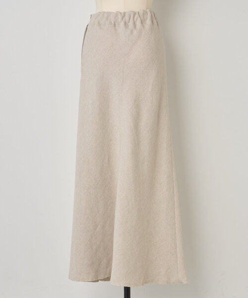 BEARDSLEY(ビアズリー)の「《15 quinze》リネンバイヤススカート(スカート・レディース・ベージュ/グレー・FREE)」の8枚目の写真