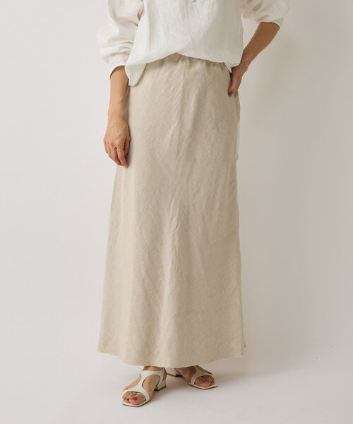 BEARDSLEY(ビアズリー)の「《15 quinze》リネンバイヤススカート(スカート・レディース・ベージュ/グレー・FREE)」の19枚目の写真