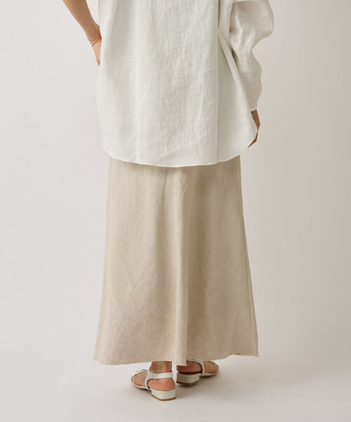 BEARDSLEY(ビアズリー)の「《15 quinze》リネンバイヤススカート(スカート・レディース・ベージュ/グレー・FREE)」の21枚目の写真