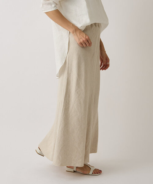 BEARDSLEY(ビアズリー)の「《15 quinze》リネンバイヤススカート(スカート・レディース・ベージュ/グレー・FREE)」の22枚目の写真