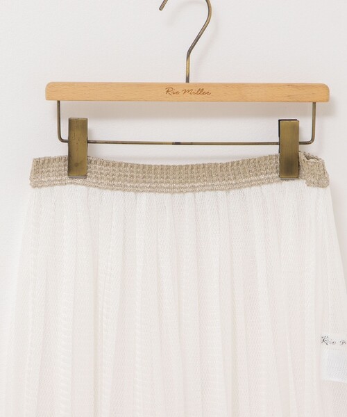 Rie Miller（リエミラー）の「ウォッシャブルラッセルチュールプリーツスカート（スカート・レディース・ブラック/ホワイト・38）」の16枚目の写真