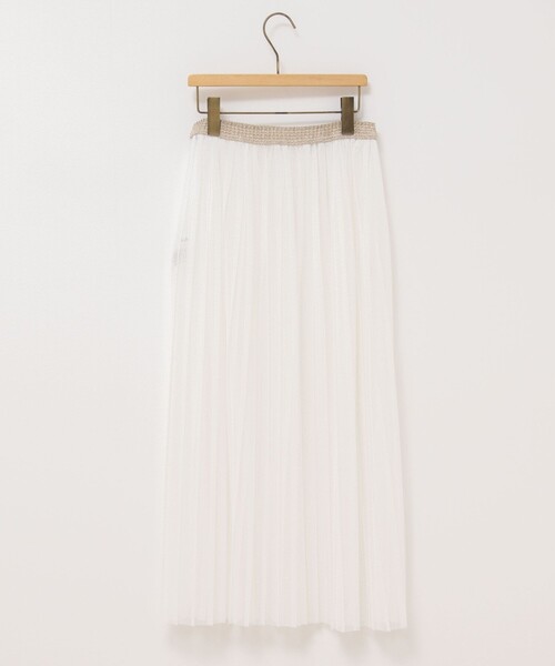 Rie Miller（リエミラー）の「ウォッシャブルラッセルチュールプリーツスカート（スカート・レディース・ブラック/ホワイト・38）」の18枚目の写真