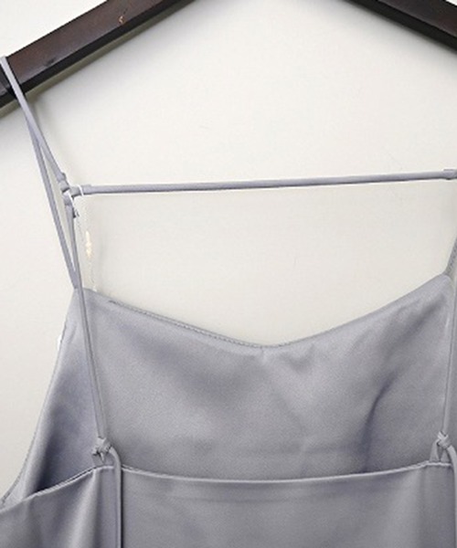 STYLEBLOCK（スタイルブロック）の「マットサテンキャミワンピース（ワンピース・レディース・グレー/テラコッタ/ブラック・M）」の5枚目の写真