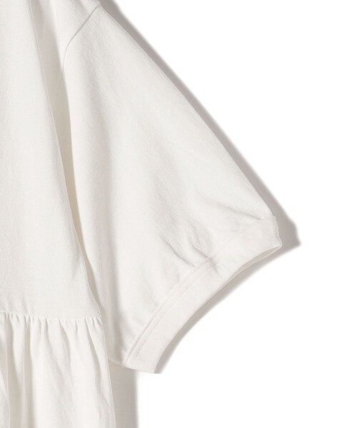 美品◆45R コットンツイードワンピース コットンギンガム起毛 フレアーワンピース│to touch