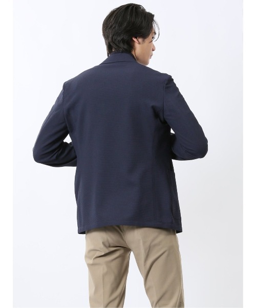 TAKA-Q（タカキュー）の「【WEB限定販売 軽量 ストレッチ ウォッシャブル】エアークール 2ボタン ジャケット（テーラードジャケット・メンズ・ネイビー・S/MEDIUM/LARGE/X-LARGE/3L）」の11枚目の写真