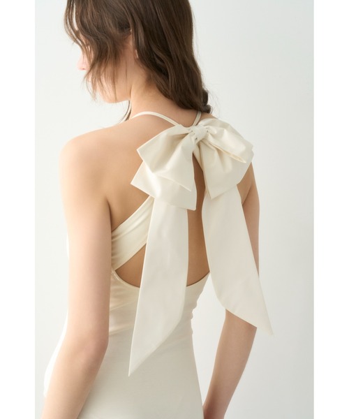 LILY BROWN（リリーブラウン）の「【LILY BROWN Lingerie】バックリボンボディスーツ（その他アンダーウェア/インナー・レディース・アイボリー/ブラック・FREE）」の6枚目の写真