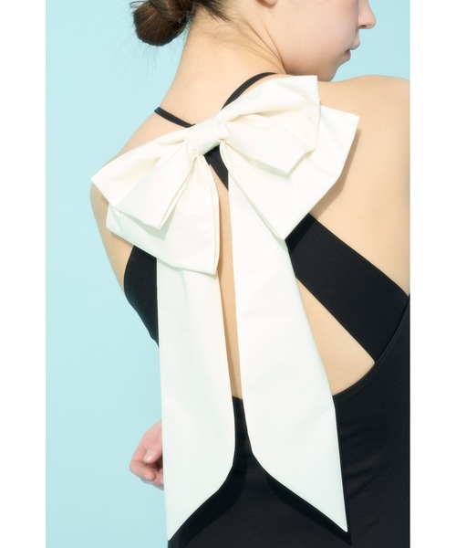 LILY BROWN（リリーブラウン）の「【LILY BROWN Lingerie】バックリボンボディスーツ（その他アンダーウェア/インナー・レディース・アイボリー/ブラック・FREE）」の12枚目の写真